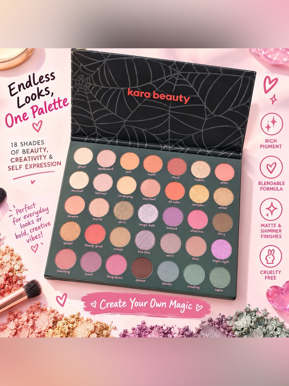 Kara Beauty On The Haunt Eyeshadow Palette